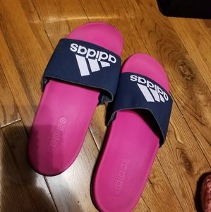 Adidas pink slides
